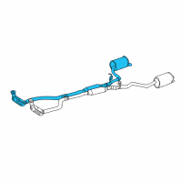 OEM 2001 Lincoln LS Catalytic Converter Diagram - XW4Z-5E212-AA