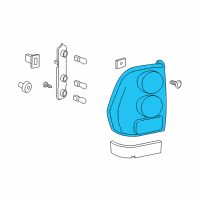 OEM 2006 GMC Envoy XL Tail Lamp Assembly Diagram - 15131576