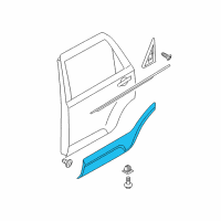 OEM 2009 Kia Borrego GARNISH Assembly-Rear Door S Diagram - 877312J000