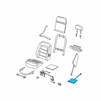 OEM Mercury Mountaineer Seat Heater Cushion Diagram - 1L2Z-14D696-AB