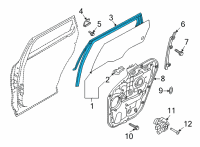 OEM 2021 Kia Sorento Run-Rr Dr Window GLA Diagram - 83530P2000