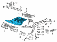 OEM 2022 Cadillac CT4 Center Floor Pan Diagram - 84508713