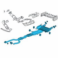 OEM Cadillac Muffler & Pipe Diagram - 23328474