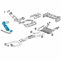 OEM 2016 Cadillac CTS Converter & Pipe Diagram - 12671758