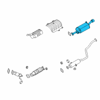 OEM 2010 Kia Forte Rear Muffler Assembly Diagram - 287301M200