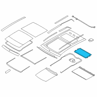 OEM 2011 Lincoln MKX Rear Weatherstrip Diagram - 7T4Z-7850036-A