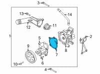 OEM 2021 Hyundai Sonata Gasket-Water Pump Diagram - 25124-2S000