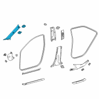 OEM 2018 Toyota Camry Windshield Pillar Trim Diagram - 62210-33220-B1