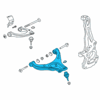 OEM 2020 Ford Ranger Lower Control Arm Diagram - KB3Z-3078-A