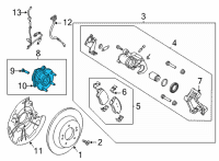 OEM 2021 Hyundai Venue Rear Wheel Hub And Bearing Assembly Diagram - 52730-K2000