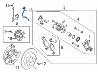 OEM 2021 Hyundai Elantra Hose-Rear Wheel LH Diagram - 58737-AB400