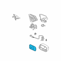 OEM 2004 Honda Civic Mirror Sub-Assembly, Passenger Side (Sr1400) Diagram - 76203-S5S-A01