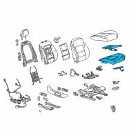 OEM 2018 Buick Enclave Seat Cushion Heater Diagram - 13595146