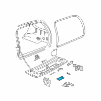 OEM 2005 Pontiac Aztek Handle-End Gate Inside *Graphite Diagram - 15685128