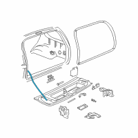 OEM 2000 GMC Jimmy Support Asm-End Gate Diagram - 15725653