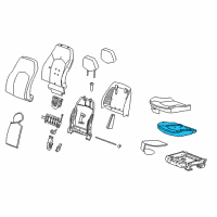 OEM Cadillac CTS Pad Asm-Driver Seat Cushion Diagram - 20755533