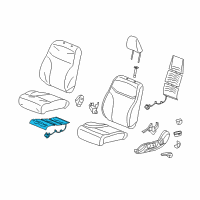 OEM Honda Civic Heater, Front Seat Cushion (Driver Side) Diagram - 81134-TR0-A71