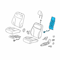 OEM Honda Civic Heater, Left Front Seat-Back Diagram - 81524-TR6-C71