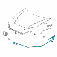 OEM 1997 Honda Civic Wire Assembly, Hood Diagram - 74130-S01-A01