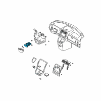 OEM 2003 Kia Sedona Instrument Panel Dash-Cup Holder Diagram - 0K52Y6439X44