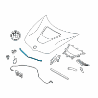 OEM 2019 BMW i8 Seal, Engine Bonnet, Front Diagram - 51-11-7-383-177