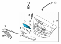 OEM BMW 228i xDrive Gran Coupe SHELL, INSIDE DOOR HANDLE, L Diagram - 51-42-9-875-699