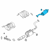 OEM 2014 Kia Soul Rear Muffler Assembly Diagram - 28710B2310