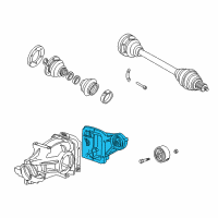 OEM BMW 318ti Transmiss. Cover Without Rubber Mounting Diagram - 33-11-1-214-001