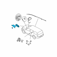 OEM Nissan Titan Sensor-Air Bag Front Center Diagram - 98581-9FF8A