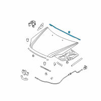 OEM 2006 Kia Optima Weatherstrip Assembly-Hood Diagram - 864302G000