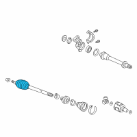 OEM Honda Element Boot Set, Outboard Diagram - 44018-S0K-C22