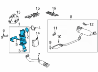 OEM GMC Acadia Converter & Pipe Diagram - 55512009