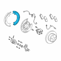 OEM 2019 Toyota Sienna Park Brake Shoes Diagram - 46550-0E020