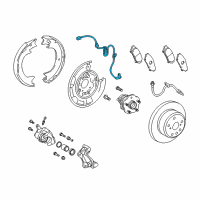 OEM 2013 Lexus RX350 Sensor, Speed, Rear LH Diagram - 89546-0E020