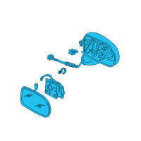 OEM 1997 Acura RL Mirror Assembly, Driver Side Door (Bayern Green Pearl) (Memory) Diagram - 76250-SZ3-A22ZA