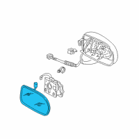 OEM 1998 Acura RL Mirror Sub-Assembly, Passenger Side (R1400) Diagram - 76203-SP1-A02