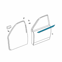 OEM 2001 Toyota Echo Belt Weatherstrip Diagram - 68210-52010