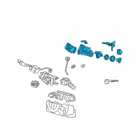 OEM 2005 Acura RL Lock Assembly, Steering Diagram - 35100-SJA-A01