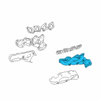 OEM 2007 Toyota Land Cruiser Exhaust Manifold Diagram - 17104-50200