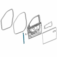 OEM 2019 Buick Regal TourX Front Weatherstrip Diagram - 39134621