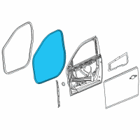 OEM 2019 Buick Regal TourX Door Weatherstrip Diagram - 39203329