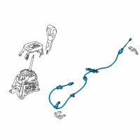 OEM 2018 Ford Fiesta Shift Control Cable Diagram - D2BZ-7E395-E