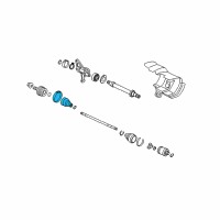 OEM 2007 Honda Odyssey Boot Set, Outboard Diagram - 44018-S3V-A62