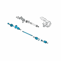 OEM 2007 Honda Odyssey Driveshaft Assembly, Driver Side Diagram - 44306-SHJ-L01