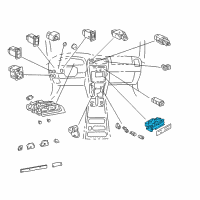 OEM 1995 Toyota 4Runner Dash Control Unit Diagram - 55910-35090