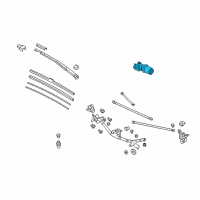 OEM 2009 Honda Civic Motor, Front Wiper Diagram - 76505-SNA-A02