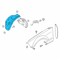 OEM 2010 Ford Mustang Front Fender Liner Diagram - AR3Z-16103-A