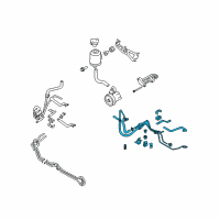 OEM Infiniti Power Steering Hose & Tube Set Diagram - 49710-EJ82A