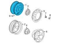 OEM 2018 GMC Sierra 3500 HD Spare Wheel Diagram - 9597735