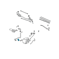 OEM 1987 Honda Civic Motor, Rear Washer (Mitsuba) Diagram - 76806-SE0-J01